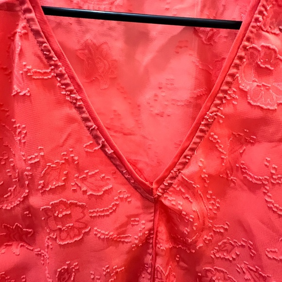 Elegant Orange Lace Women's Top - Picture 5 of 8